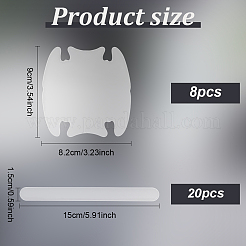 Дверная ручка автомобиля блестящая пластиковая защитная наклейка AJEW-WH0518-77