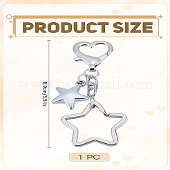 1 шт. подвесные украшения из сплава в форме звезды&nbsp;HJEW-LP0001-73