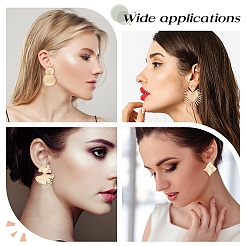 8 пара 8 стильных серег-гвоздиков из сплава в виде листьев гинкго EJEW-AN0001-45