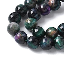 Природных тигровый глаз бисер нитей G-F561-8mm-B06