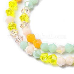 Стеклянные бусины с гальваническим покрытием  EGLA-D018-02D