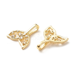 Экологически чистые латунные прозрачные подвески из кубического циркония с микропаве&nbsp;X-KK-G405-02G-RS