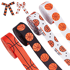 4 рулон 4-цветной репсовой ленты с принтом в виде спортивного мяча OCOR-PH0004-07B