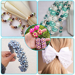 150 г 5 цвета бусины из абс-пластика с имитацией жемчуга&nbsp;KY-TA0001-44A