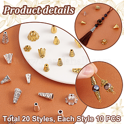 200 шт. 20 колпачка для бусин в тибетском стиле&nbsp;TIBE-PH0002-25