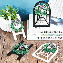 4 шт. 4 рамы для окон в стиле деревянного фермерского дома&nbsp;AJEW-NB0002-88