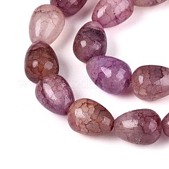 Выпечки нарисованные потрескивание стеклянные бусины пряди&nbsp;DGLA-N019-03A-11