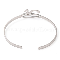 201 браслет-манжета из нержавеющей стали с изображением божественного глаза Гора для женщин&nbsp;BJEW-P337-01P