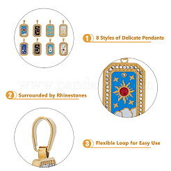 8 шт. 8-цветное ионное покрытие (IP) из нержавеющей стали 304 подвески&nbsp;STAS-DC0016-24