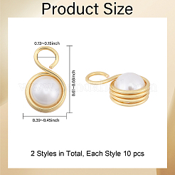 40 шт. 2 подвески из ракушки и жемчуга&nbsp;PALLOY-CA00027