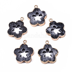 Естественно druzy агат подвески G-T131-24