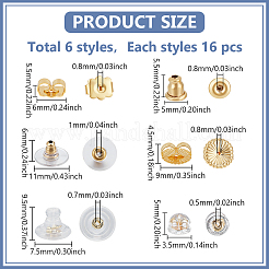 6 стиль 304 нержавеющая сталь и силикон и латунные ушные гайки&nbsp;STAS-ME0001-02