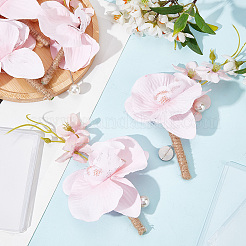 Бутоньерка из искусственного цветка из шелковой ткани&nbsp;AJEW-DR0001-55B