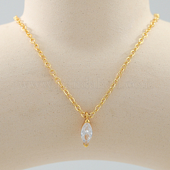 Латунные подвески с прозрачным кубическим цирконием и конским глазом для женщин XP9005