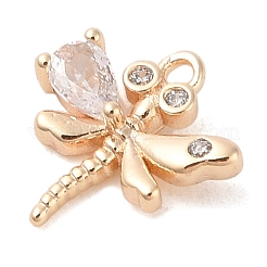 Подвески из прозрачного стекла с инкрустацией из латуни KK-S388-25G