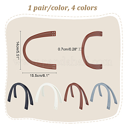 4 пара двухцветных пластиковых ручек для пакетов в форме буквы D&nbsp;FIND-WR0008-03