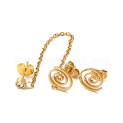 Серьги-гвоздики из нержавеющей стали 304 с вакуумным покрытием PVD&nbsp;EJEW-C049-01G