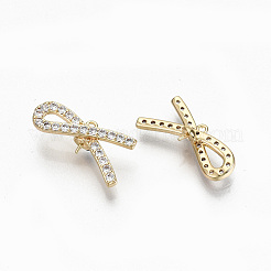 Латунная микропаве из прозрачного кубического циркония KK-R117-011-NF