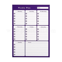 Магнитный недельный календарь на стирание на холодильник&nbsp;AJEW-E043-07A