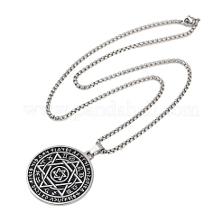 201 кулон из нержавеющей стали с изображением созвездия Звезды Давида 12 NJEW-K283-32P