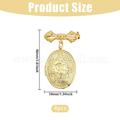 4шт латунный медальон-подвеска брошь для свадебной фотографии JEWB-CA00012