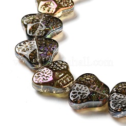 Прозрачные стеклянные бусины гальваническим пряди&nbsp;EGLA-F158-HR05