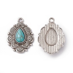 Синтетические бирюзовые подвески&nbsp;PALLOY-D013-01AS