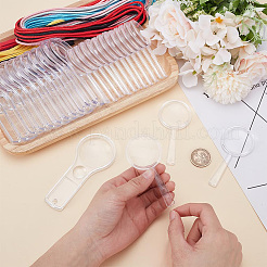 30шт. 2 стиля пластиковая/резиновая лупа&nbsp;AJEW-AR0001-97