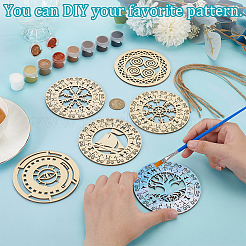 Подвесные украшения из деревянной доски&nbsp;WOOD-FG0001-50A