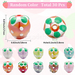 30шт УФ-покрытие Радужные переливающиеся акриловые бусины&nbsp;PACR-SC0001-06