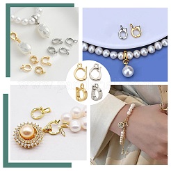 2 шт. 2 цвета 925 стерлингового серебра раскладывающаяся застежка&nbsp;STER-GO0001-33