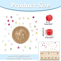 2 нить бусин лэмпворк ручной работы LAMP-NB0002-08D