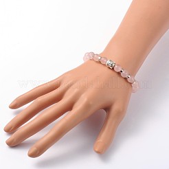 Будда голову драгоценный камень бисером браслеты простирания&nbsp;X-BJEW-JB01864-04