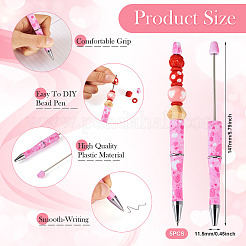 5 шт. тема Дня святого Валентина с сердечным узором пластиковая с железной шариковой ручкой FIND-TA0004-05