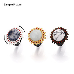 Основание чашки с кольцом из цветочного сплава и железных страз с вращающимся подносом&nbsp;MAK-T012-09S