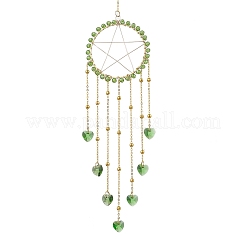 Подвесные украшения в виде звезды из латуни HJEW-JM02765-05