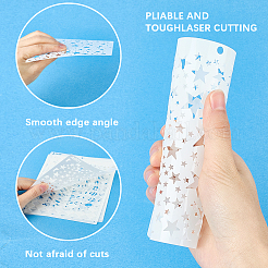 1 набор экологически чистых пластиковых трафаретов для рисования силуэтов животных AJEW-GF0010-61