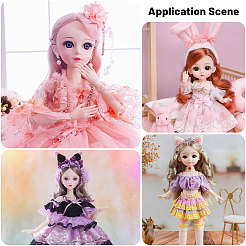 5 шт. 5 стиля высокотемпературного волокна длинная грушевидная завивка прическа кукольный парик волосы&nbsp;DIY-GL0005-63C