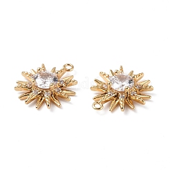 Латунные микропаве прозрачные подвески с фианитом&nbsp;KK-E068-VF268