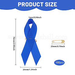 Брошь из нейлоновой ленты с информационными материалами&nbsp;JEWB-WH0056-008B