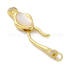 Застежки-крючки S-образные из латуни KK-U059-26G-02