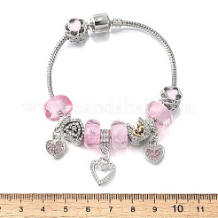 Сплав эмаль европейские бусины браслеты с подвесками BJEW-F495-14P