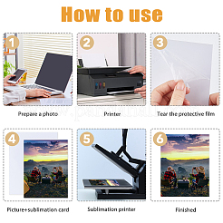 10 шт. 2 стиля алюминиевая термотрансферная фотопластина AJEW-DC0002-05