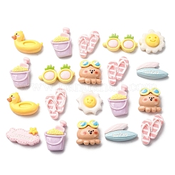 Кабошоны из непрозрачной смолы летней тематики CRES-I046-11