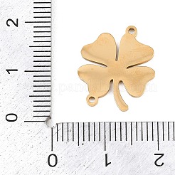 Подвески-коннекторы в виде клевера из нержавеющей стали 304 ко Дню Святого Патрика&nbsp;LS-STAS-Z183-04G