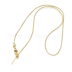 1 мм латунная круглая змейка с регулируемыми слайдерами NJEW-M108-29G