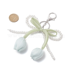 2 шт. двухцветный тканевый брелок в виде двухголового тюльпана KEYC-JKC01422