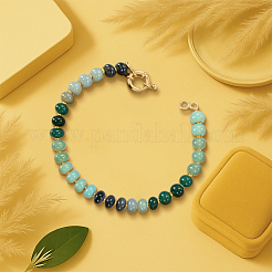 2шт. браслеты из натуральных смешанных драгоценных камней с бусинами&nbsp;BJEW-HY0002-03B