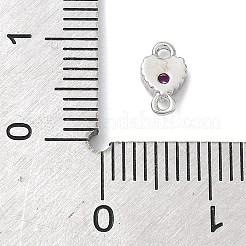 Подвески-сердечки с кубическим цирконием из латуни&nbsp;KK-G548-18P