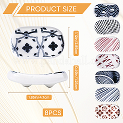 2 набор керамических подставок для палочек для еды в 2 стилях DJEW-CP0001-36A